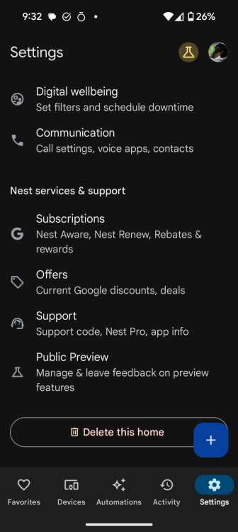 activación de vista previa pública en Google Home