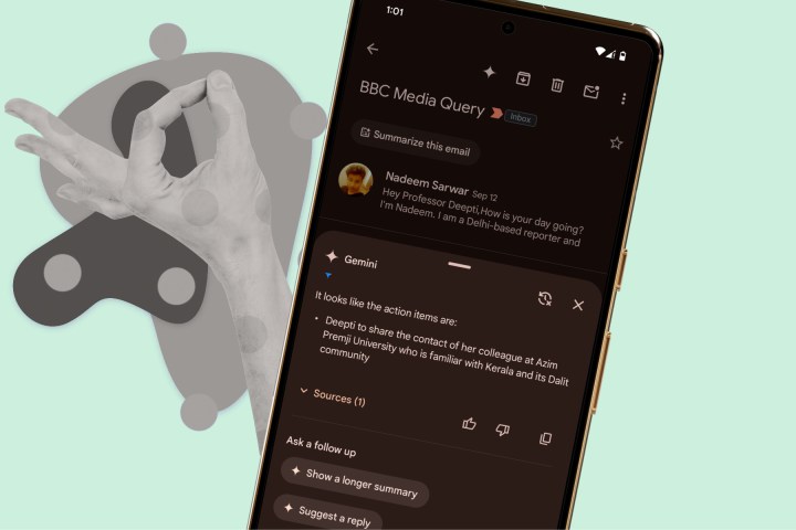 Gemini en Pixel 9 resumiendo un correo electrónico