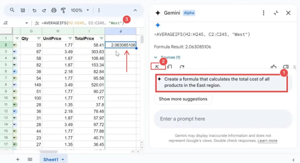 7 formas en las que puedes usar Gemini AI en Google Sheets para mejorar el flujo de trabajo