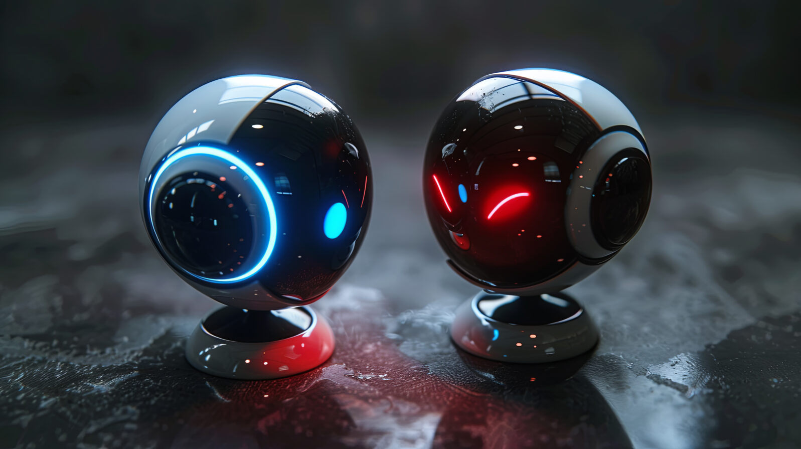 Iconos de IA minimalistas: chatgpt vs profundo, fondo de gradiente elegante, diseño futurista, sin texto