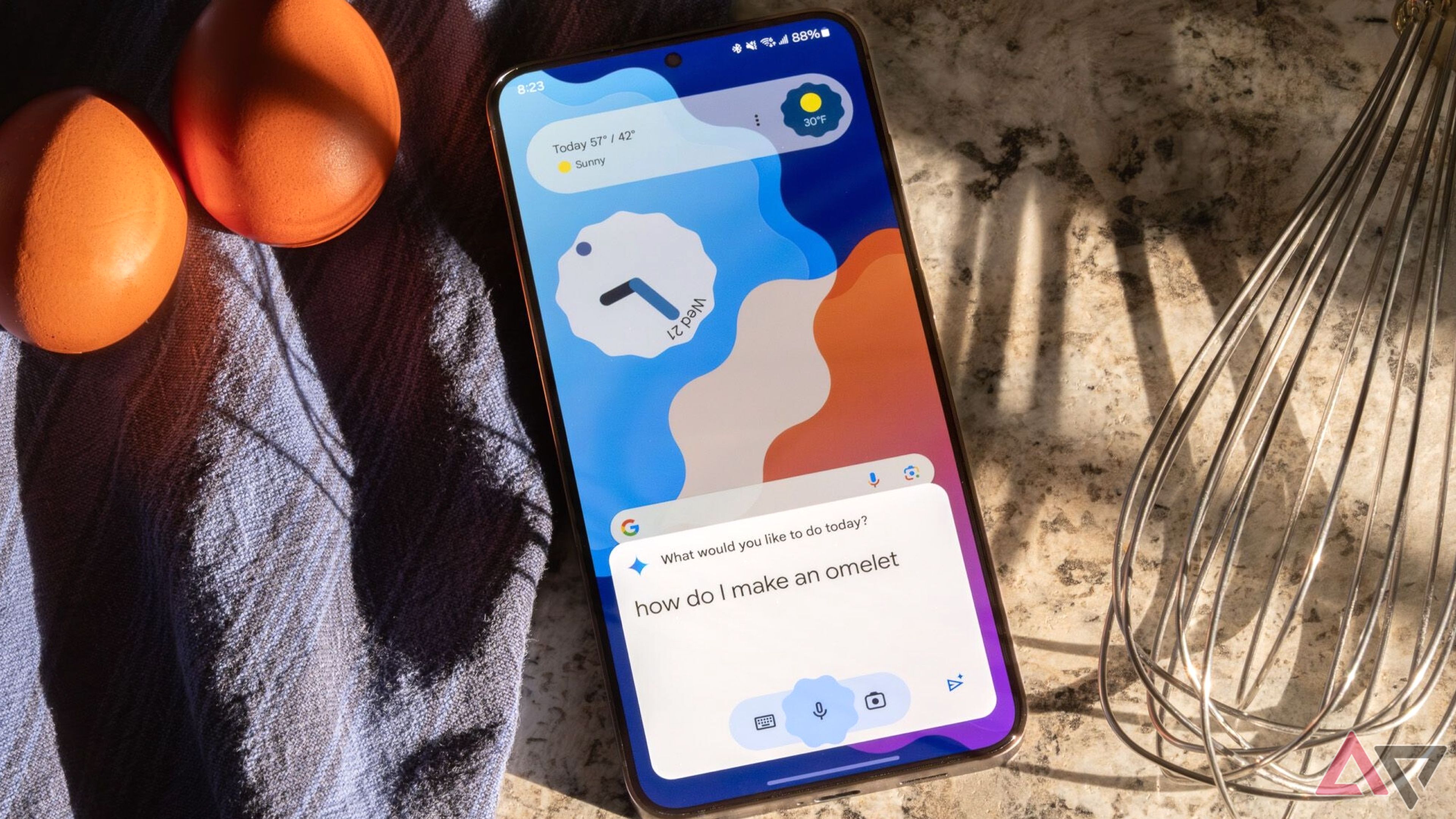 Aplicación Gemini que se ejecuta en el teléfono inteligente Android Samsung Galaxy S24 Plus