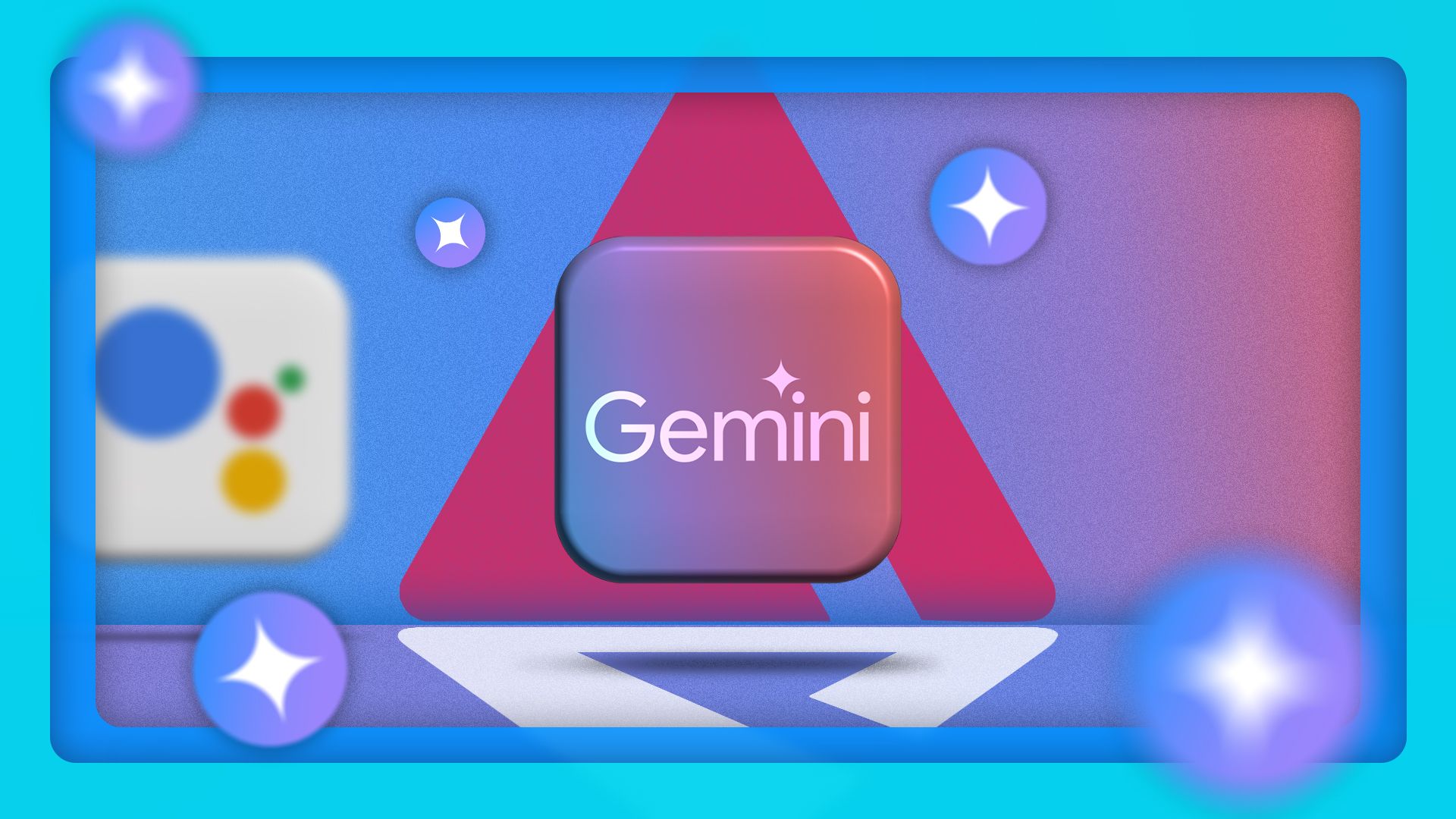 El logotipo de Gemini y el logotipo de Google Assistant se borraron a su lado.