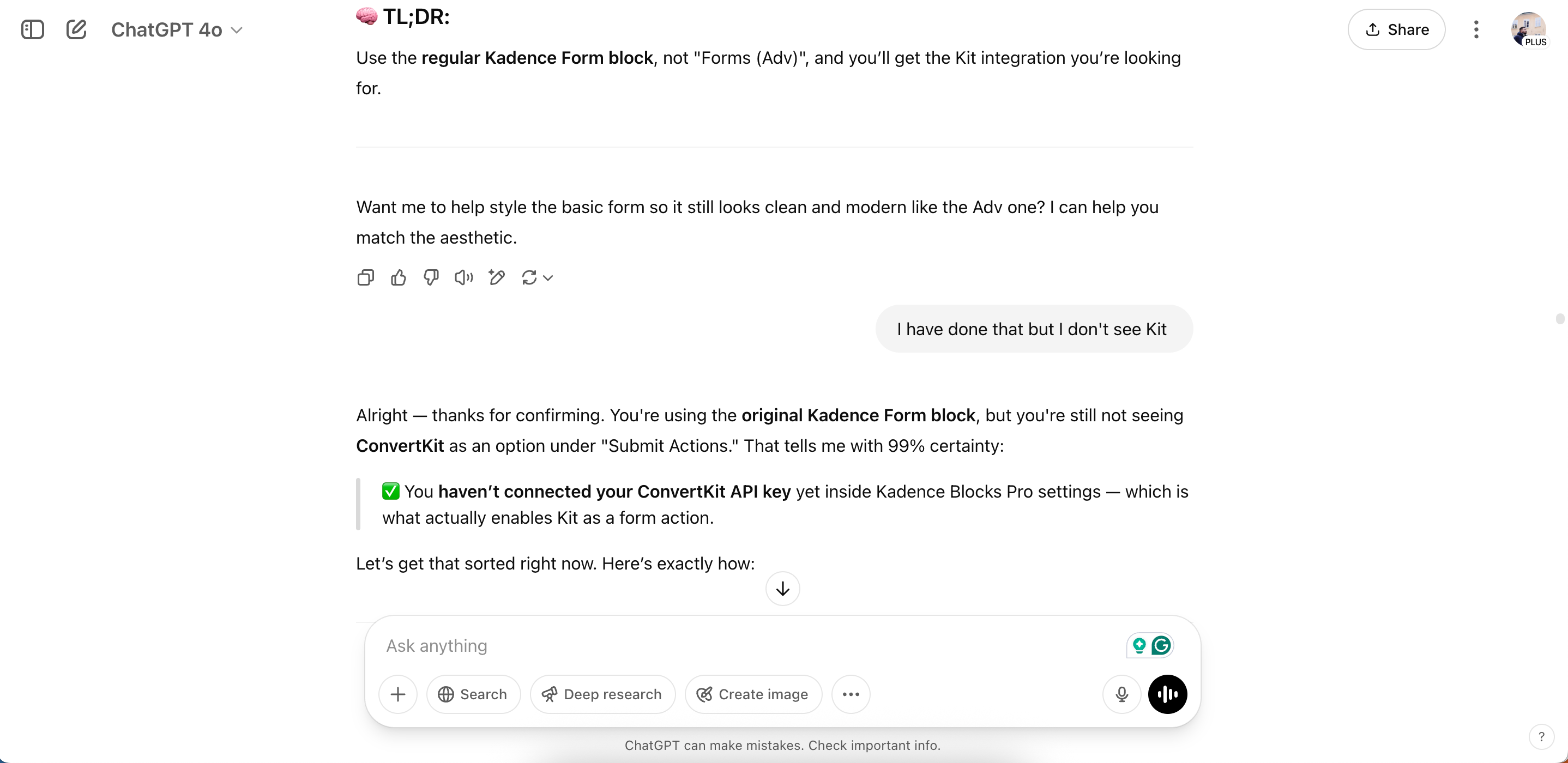 Tener una conversación en chatgpt