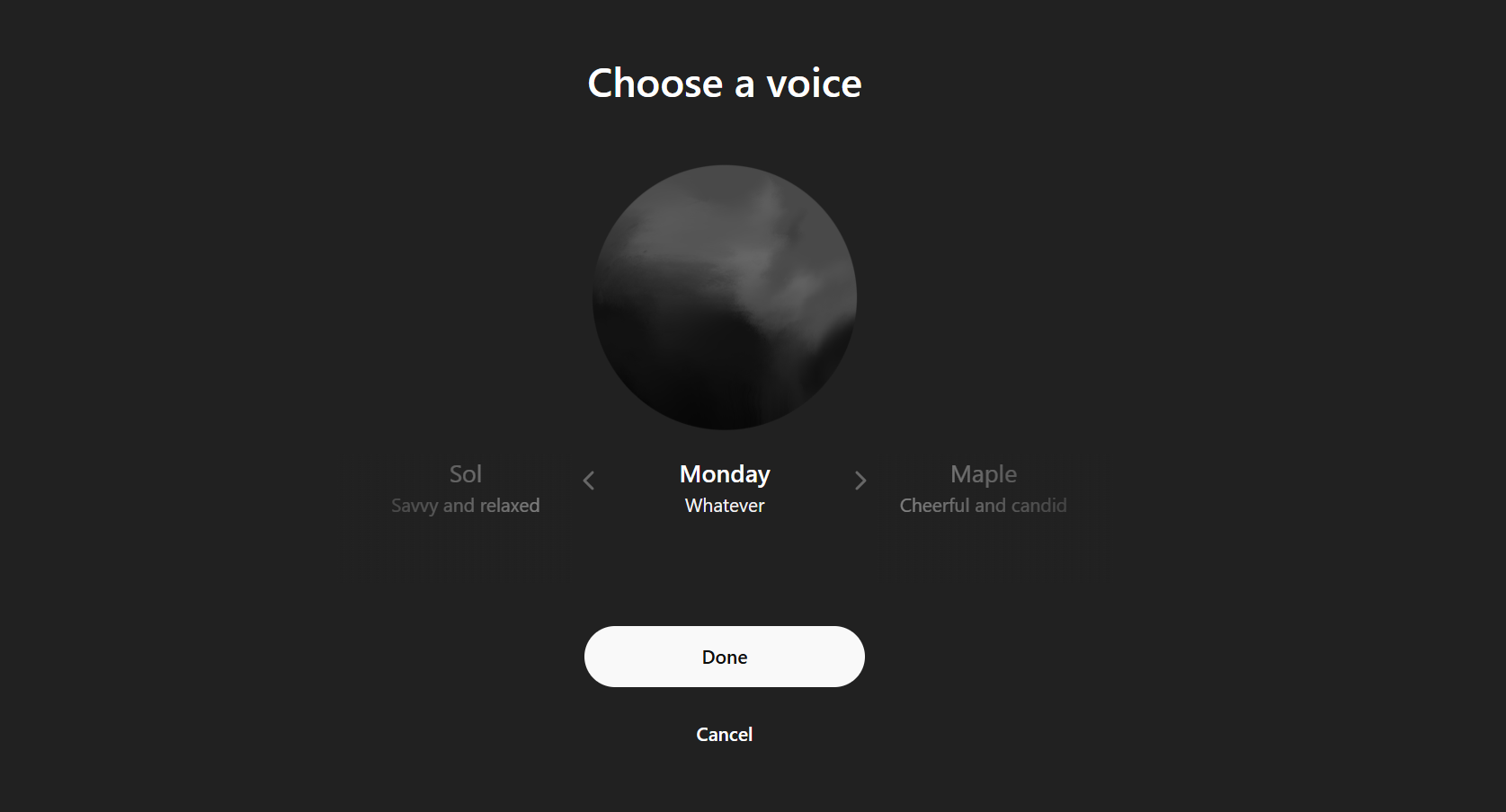 La voz del lunes de Chatgpt
